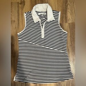 Pebble Beach Women's Striped Sleeveless Polo